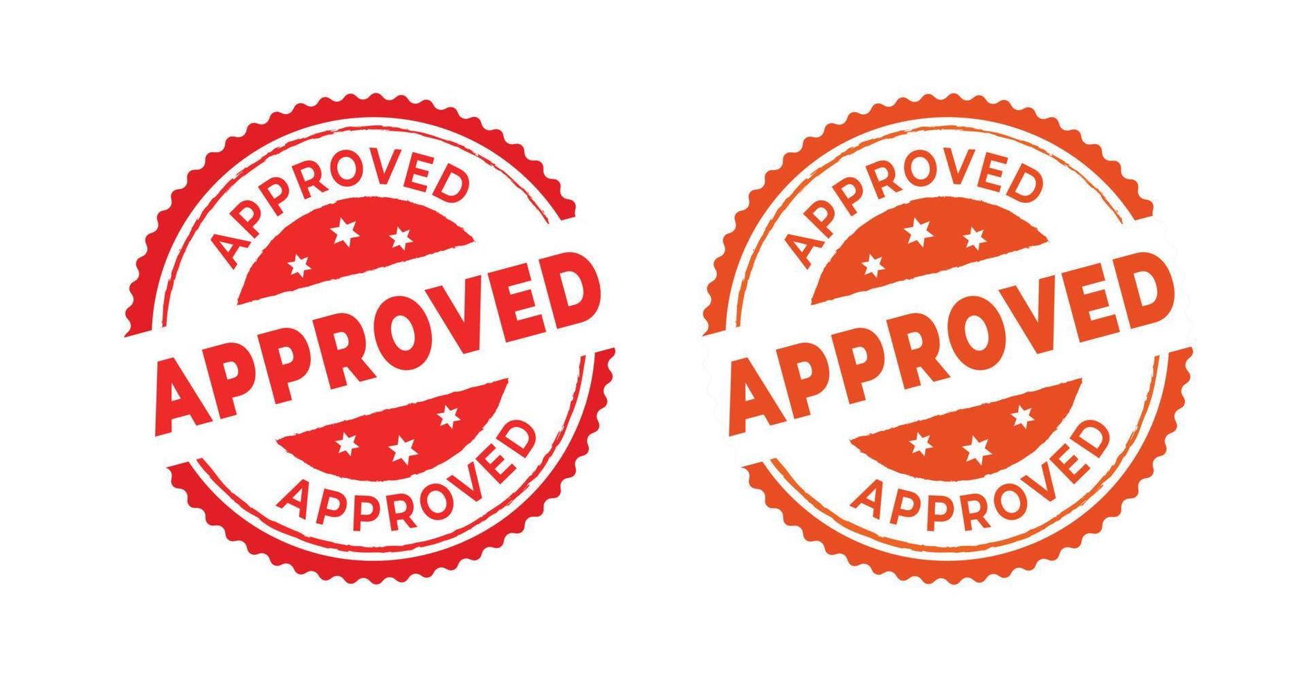Approved stamp design, red round approved sign 6566265 Vector Art at