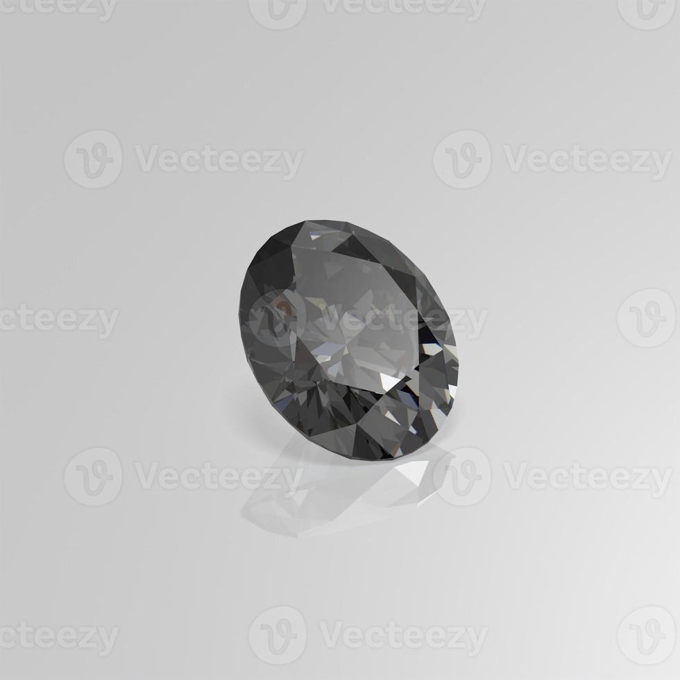 diamante negro piedra preciosa oval 3d render foto