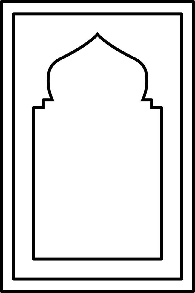 mosque door ornament vector