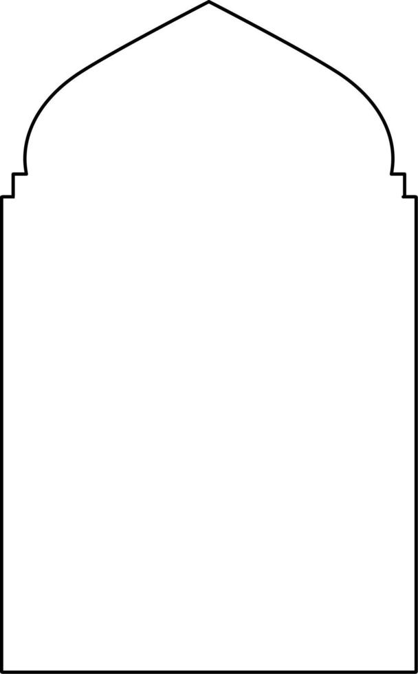 mosque door ornament vector