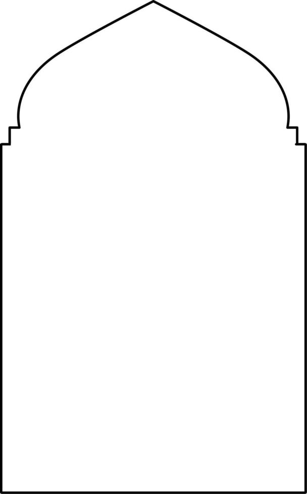 mosque door ornament vector