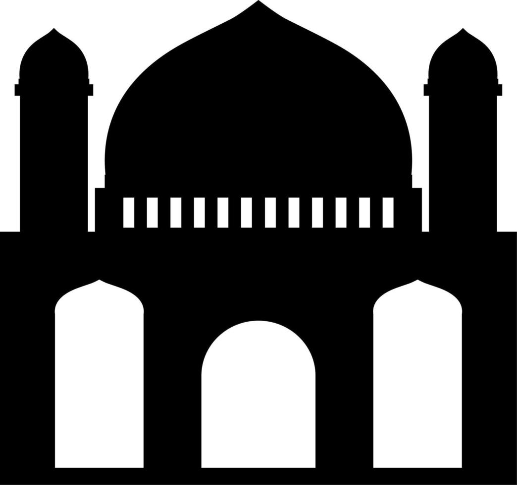 vector de silueta de mezquita