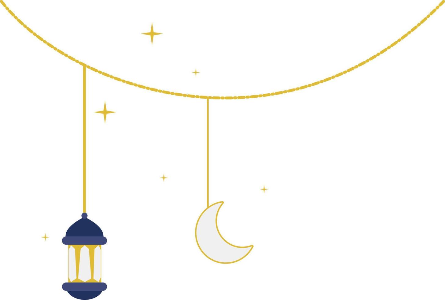 Hanging lantern ramadan decoration vector