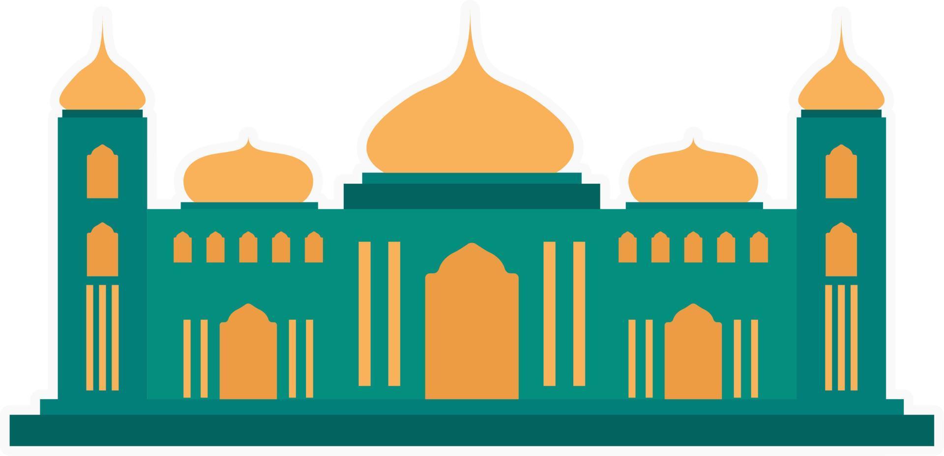 big mosque illustration vector