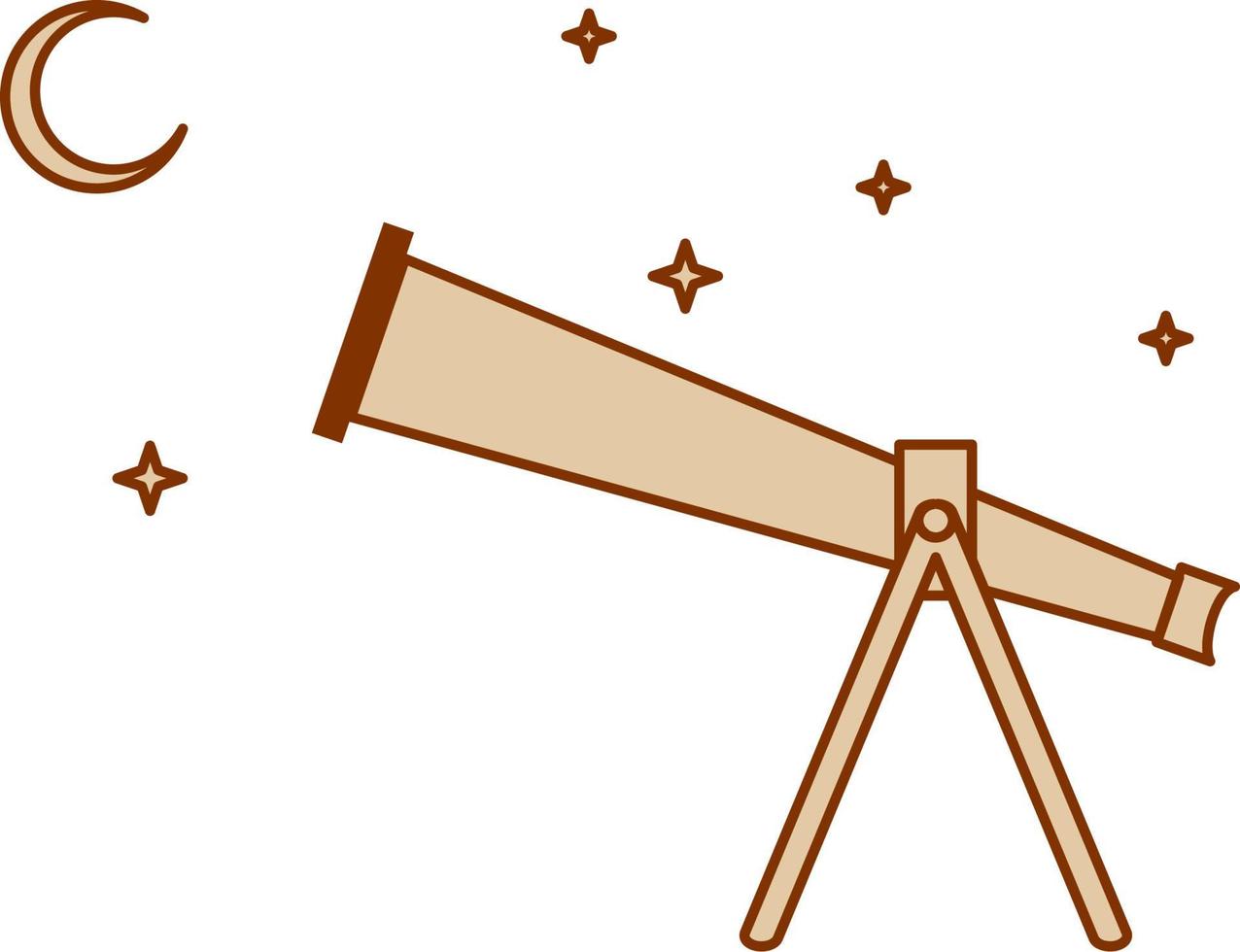 looking at the moon, using binoculars. Ramadan element vector