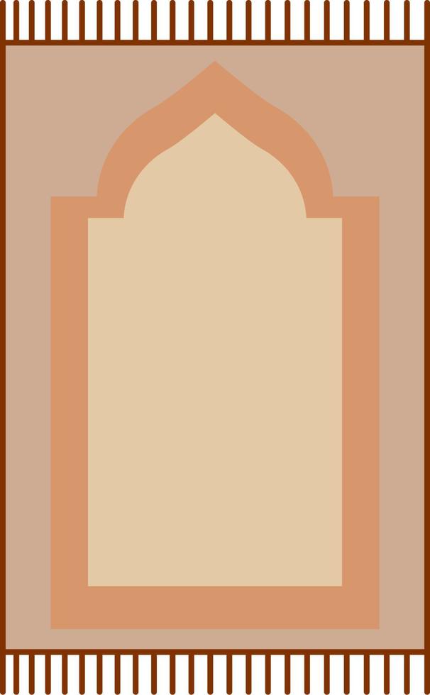 Muslim prayer rug, ramadan element vector