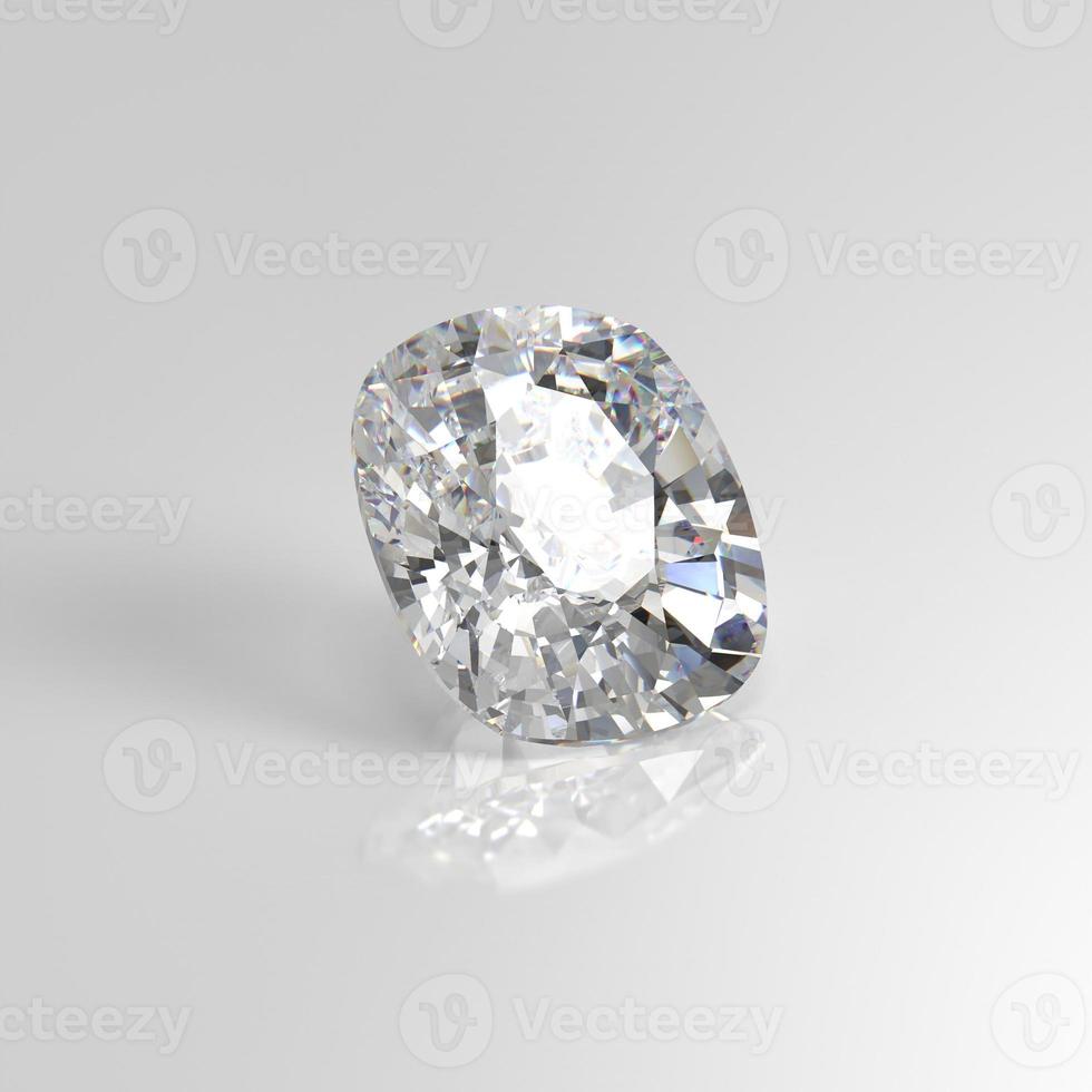 Cojín de piedras preciosas de diamante 3D Render foto