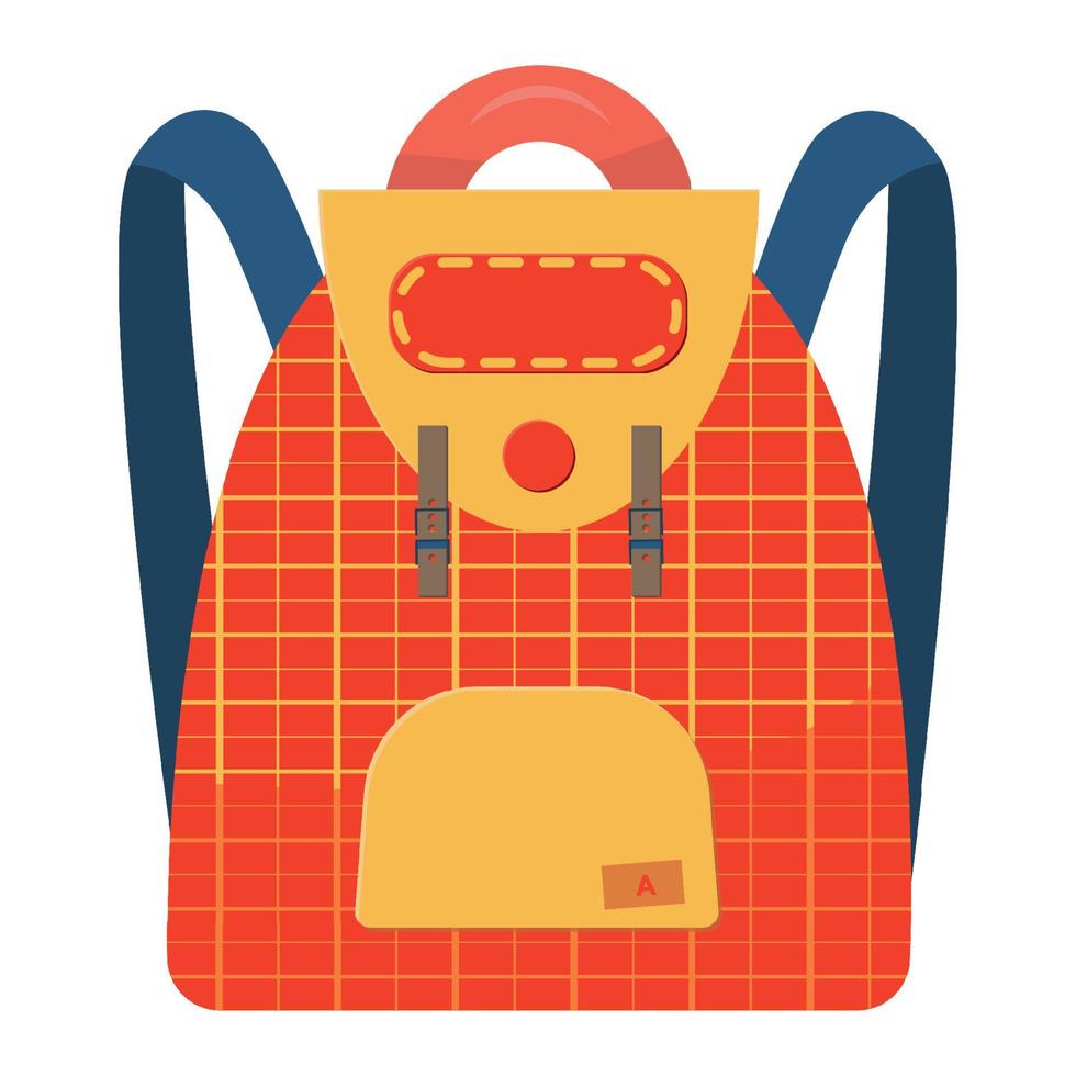 mochila escolar para niños. estilo plano vector aislado.