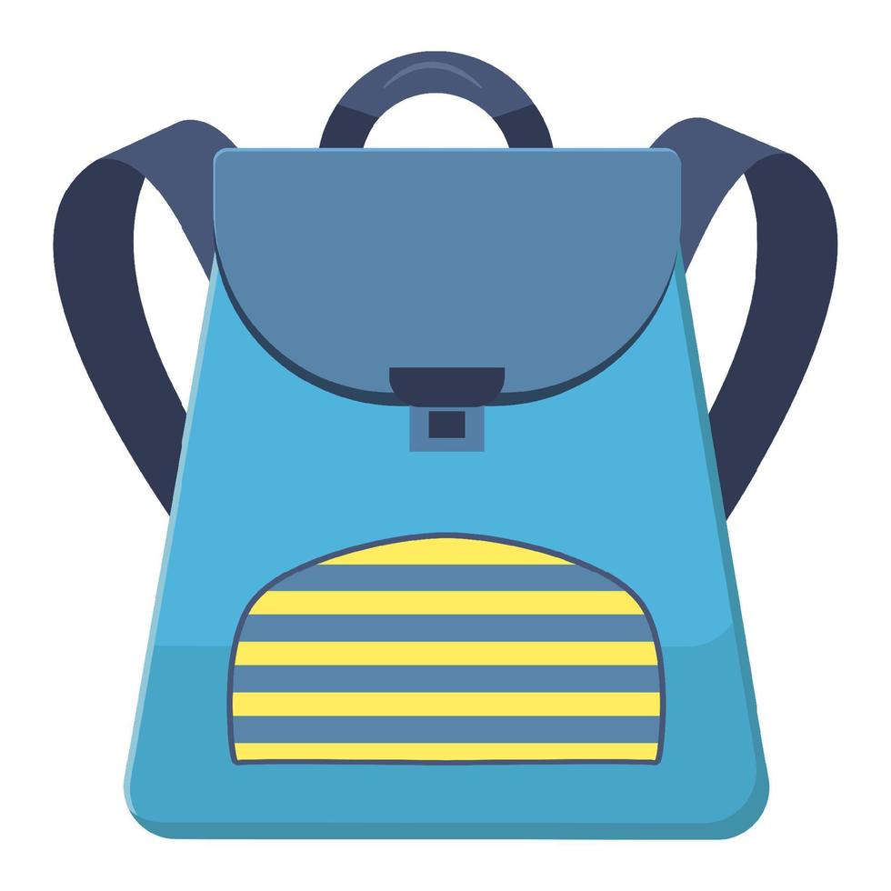 Kids school backpack. Flat style. Isolated vector. vector