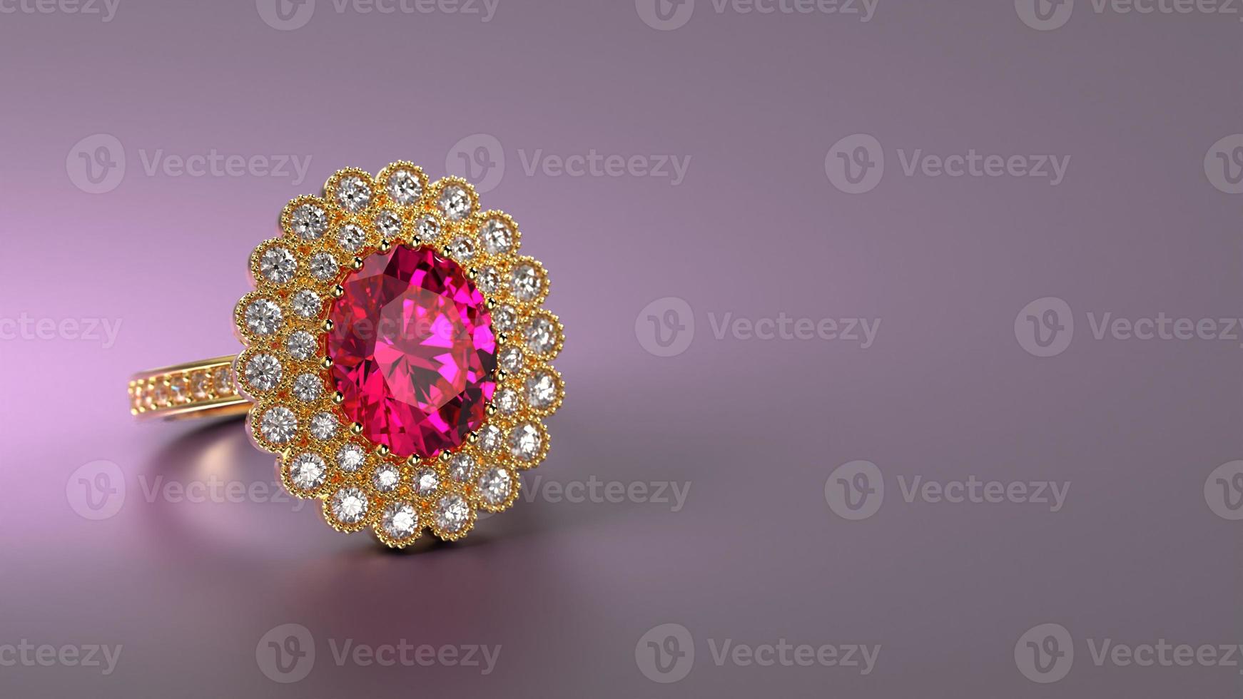 ruby oval halo ring photo