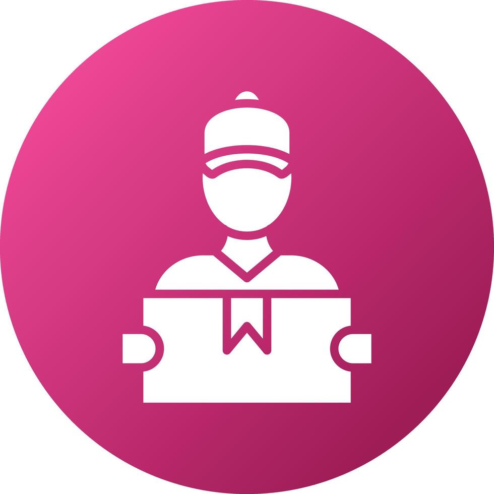 Delivery Man Icon Style vector