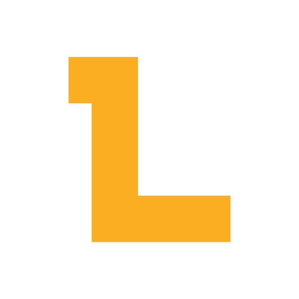 diseño del logotipo de la letra l del alfabeto vector
