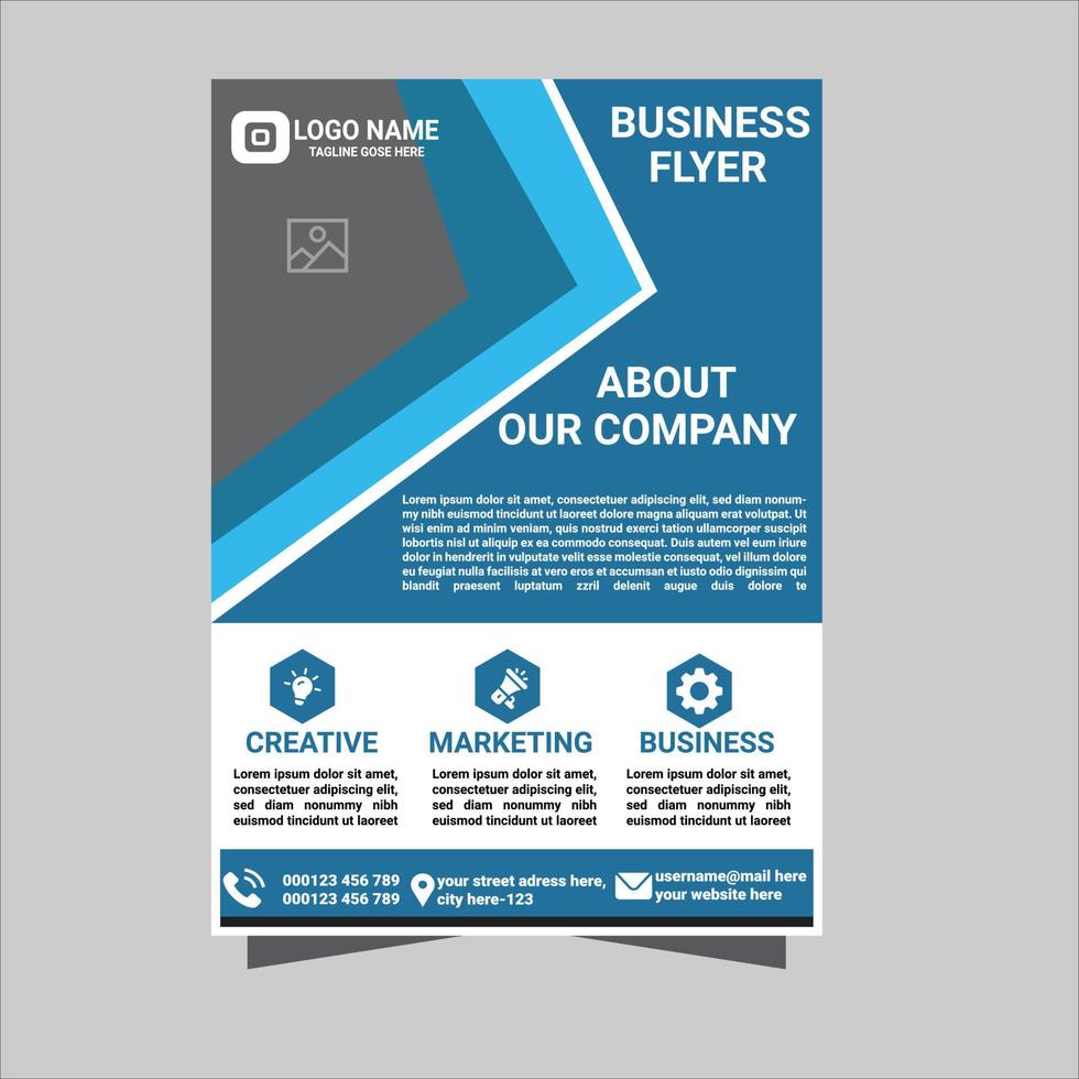 Corporate business flyer template vector