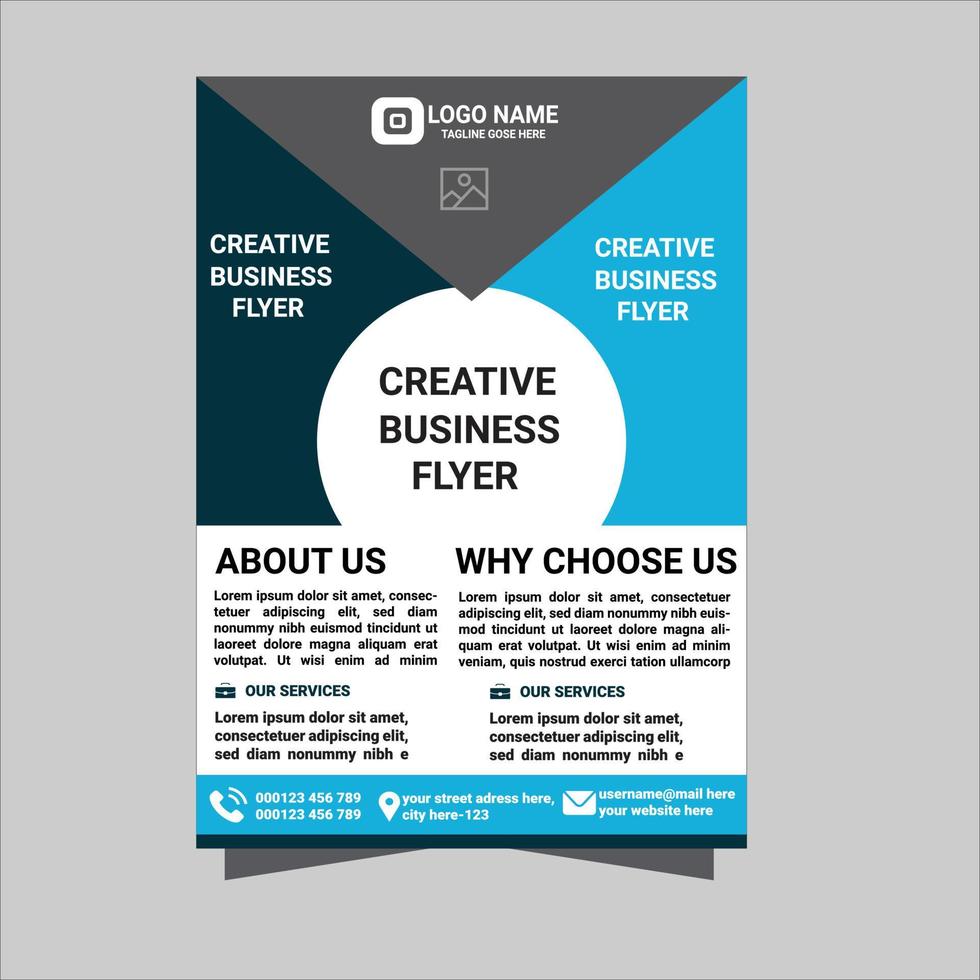 Corporate business flyer template vector