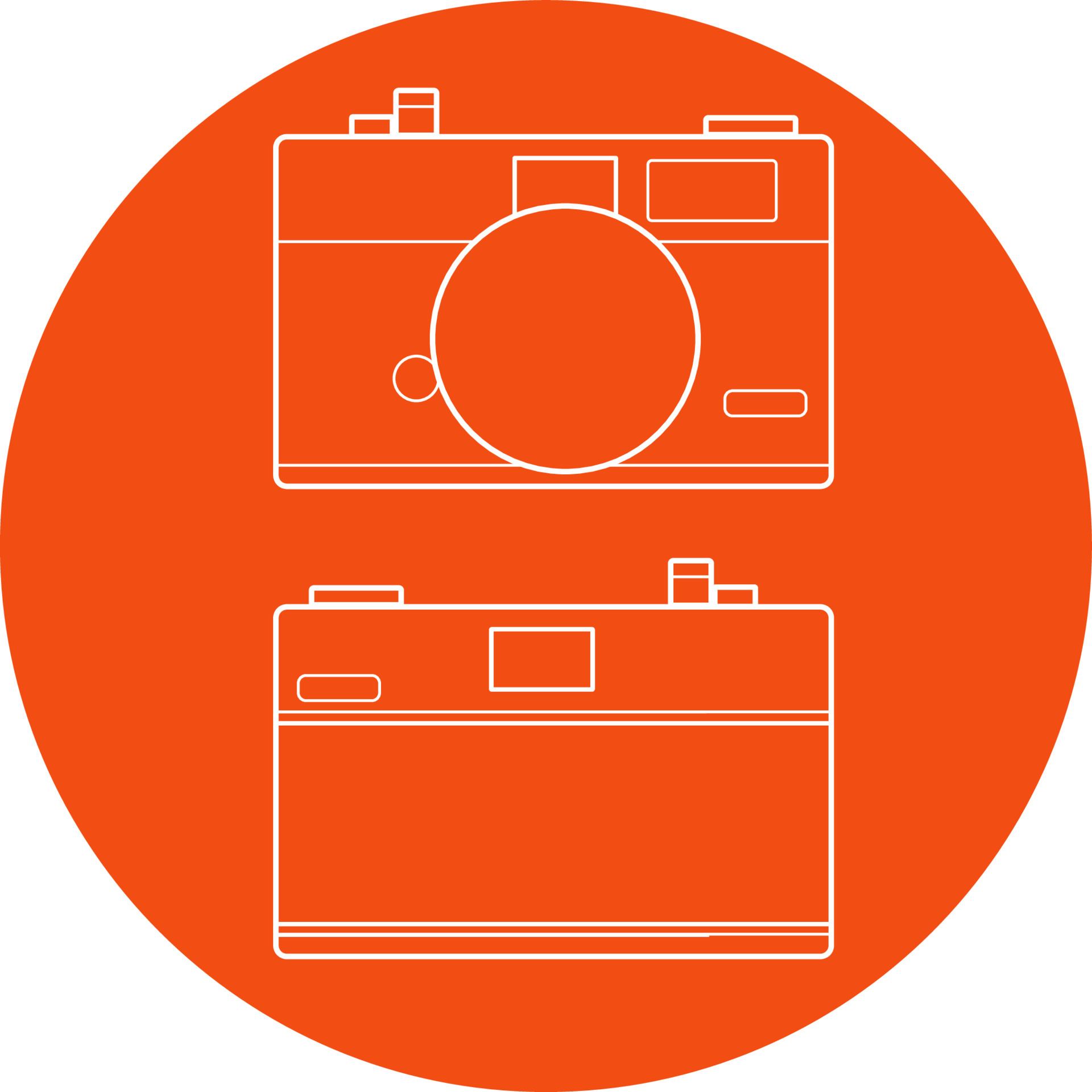 vintage camera vector outline