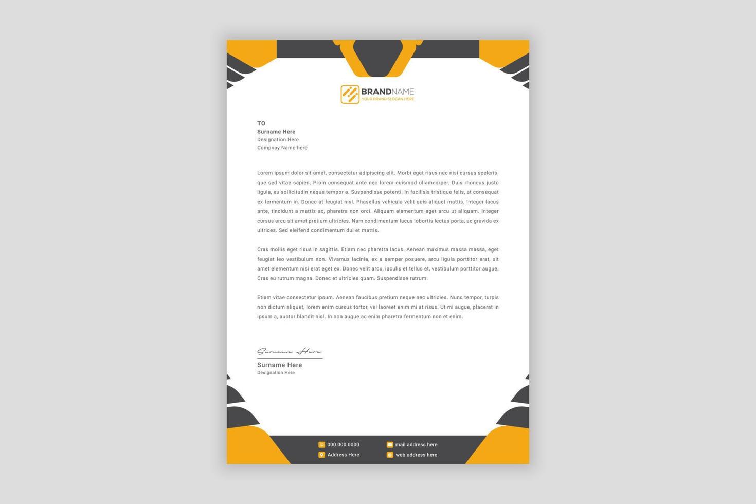 A4 Letterhead Template Vector Design