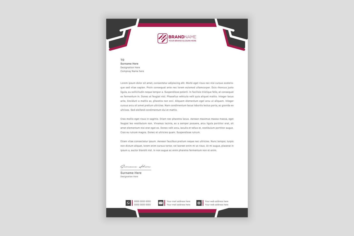 Letterhead design for your business vector