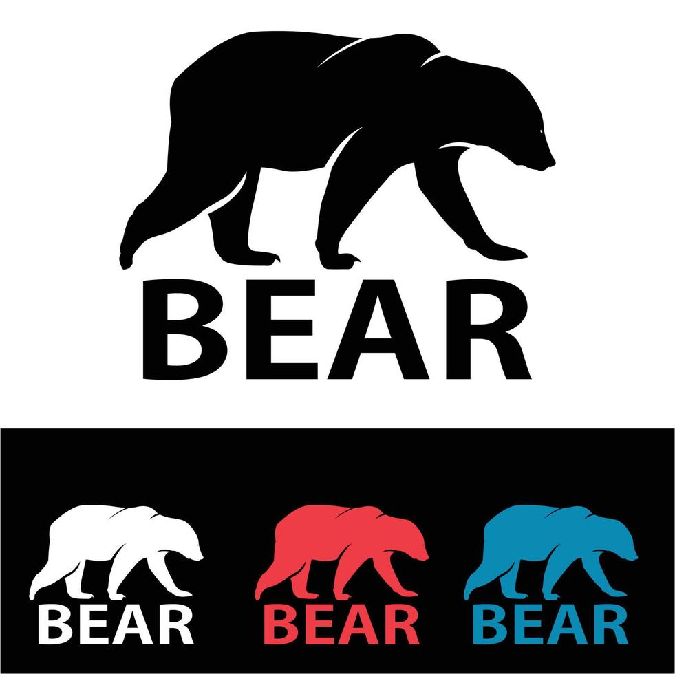 el logo del oso es perfecto para íconos de proveedores o íconos de tiendas en línea vector