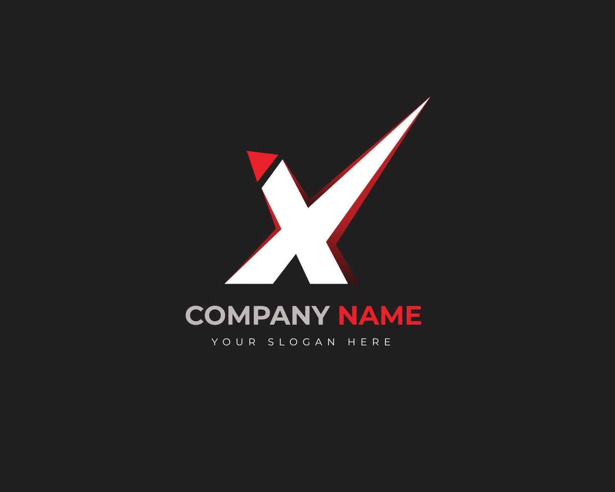 X Letter Abstract Creative Logo Template Design vector