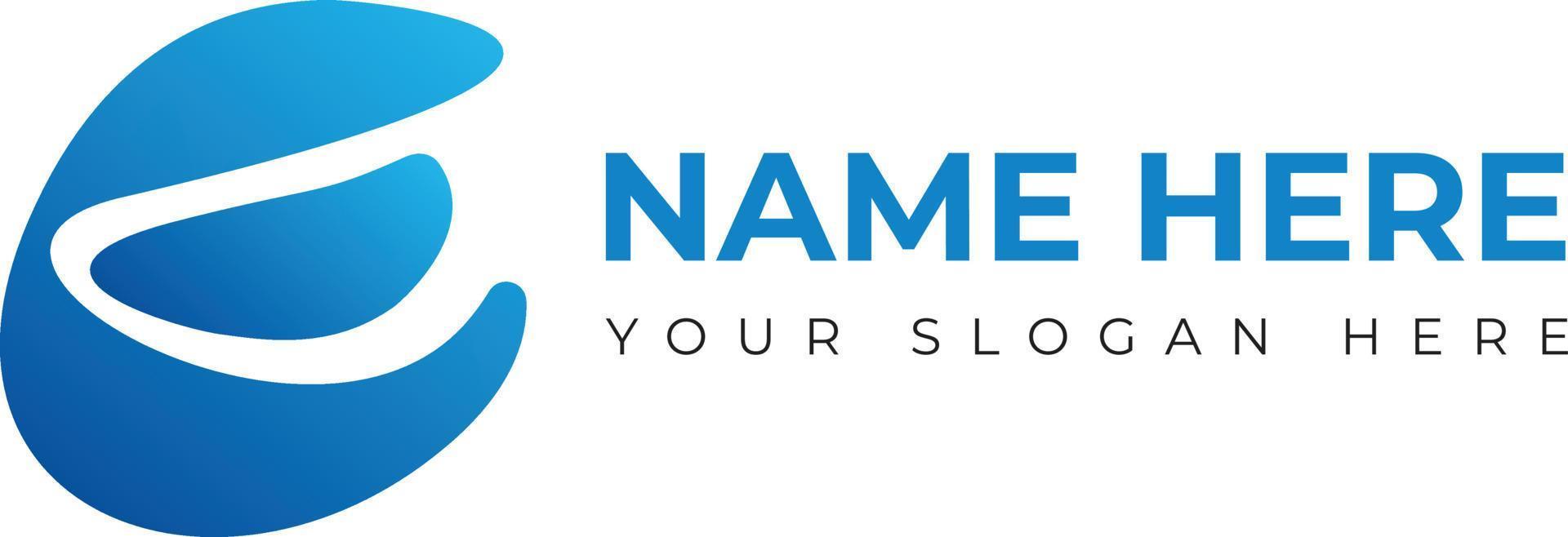 E Creative Letter Corporate Abstract Logo Template vector