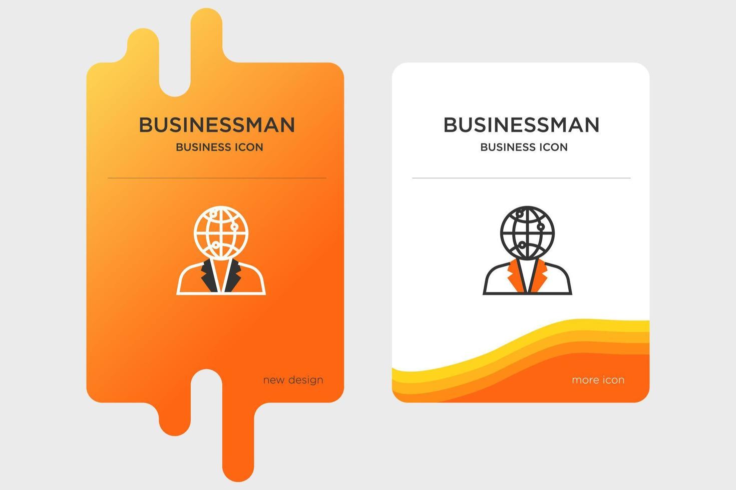 lineal art black yellow business icon vector