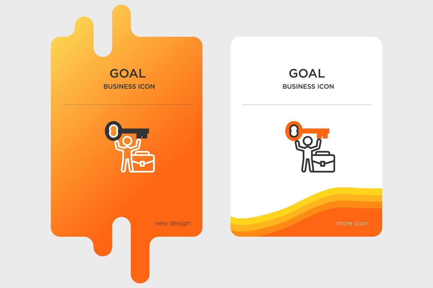 lineal art black yellow business icon vector
