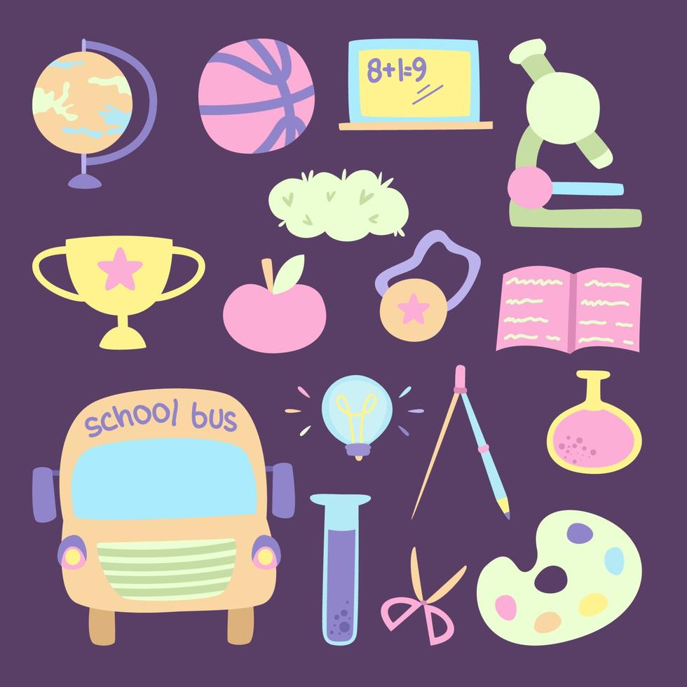 illustration of rainbow objects vector