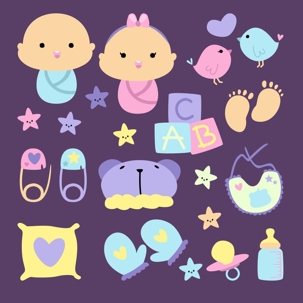 illustration of rainbow objects vector
