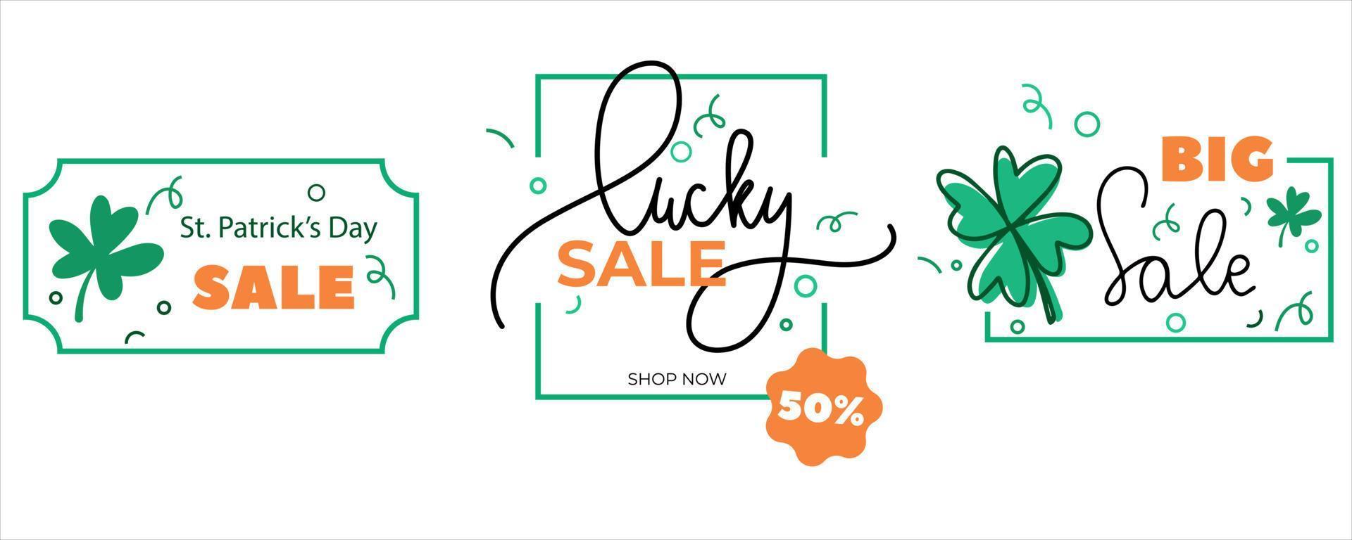 St. Patrick's Day Sale template design vector