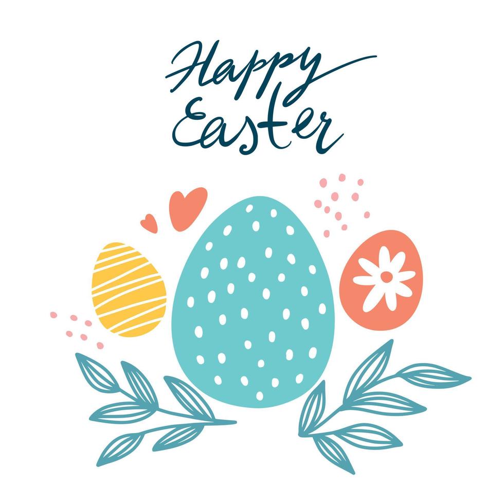 Easter egg hand-drawn drawing vector