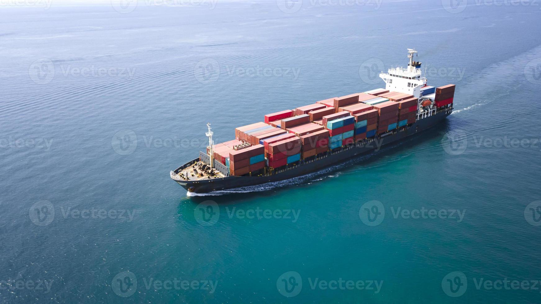 Container Cargo ship Logistics and transportation of ship  import export business photo
