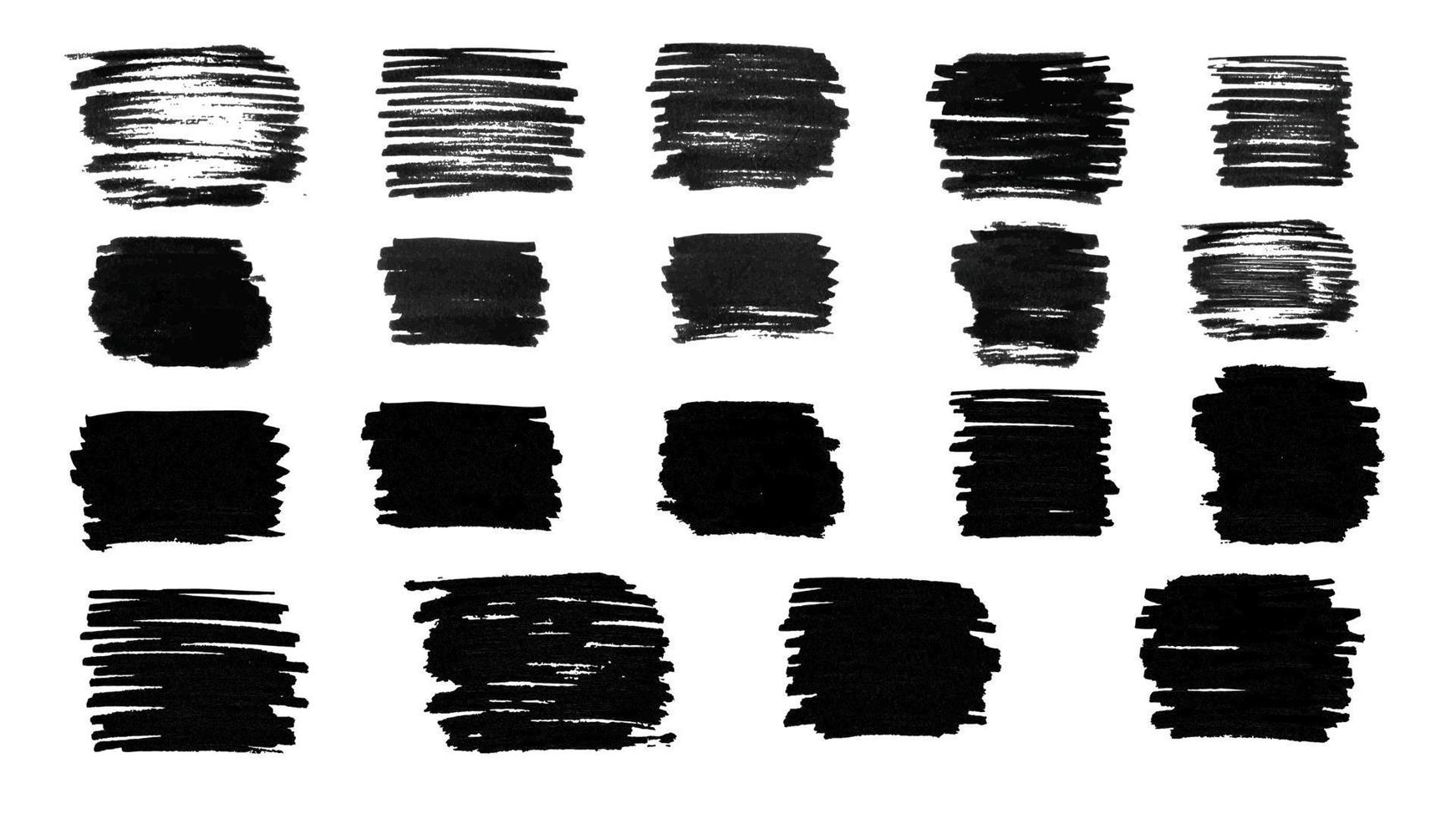 Strokes. Grunge design elements. Rectangular text boxes, speech bubbles. Distress messy texture banners. Ink splatter. Rough painted texture. vector