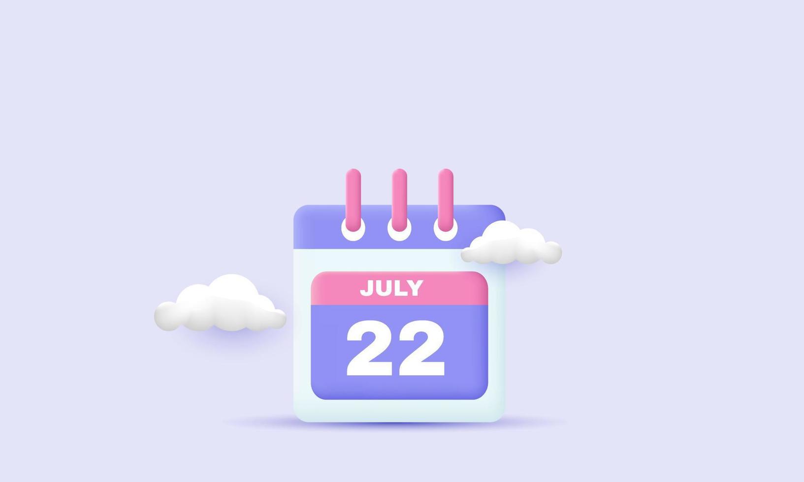 calendar icon check sign realistic 3d web vector