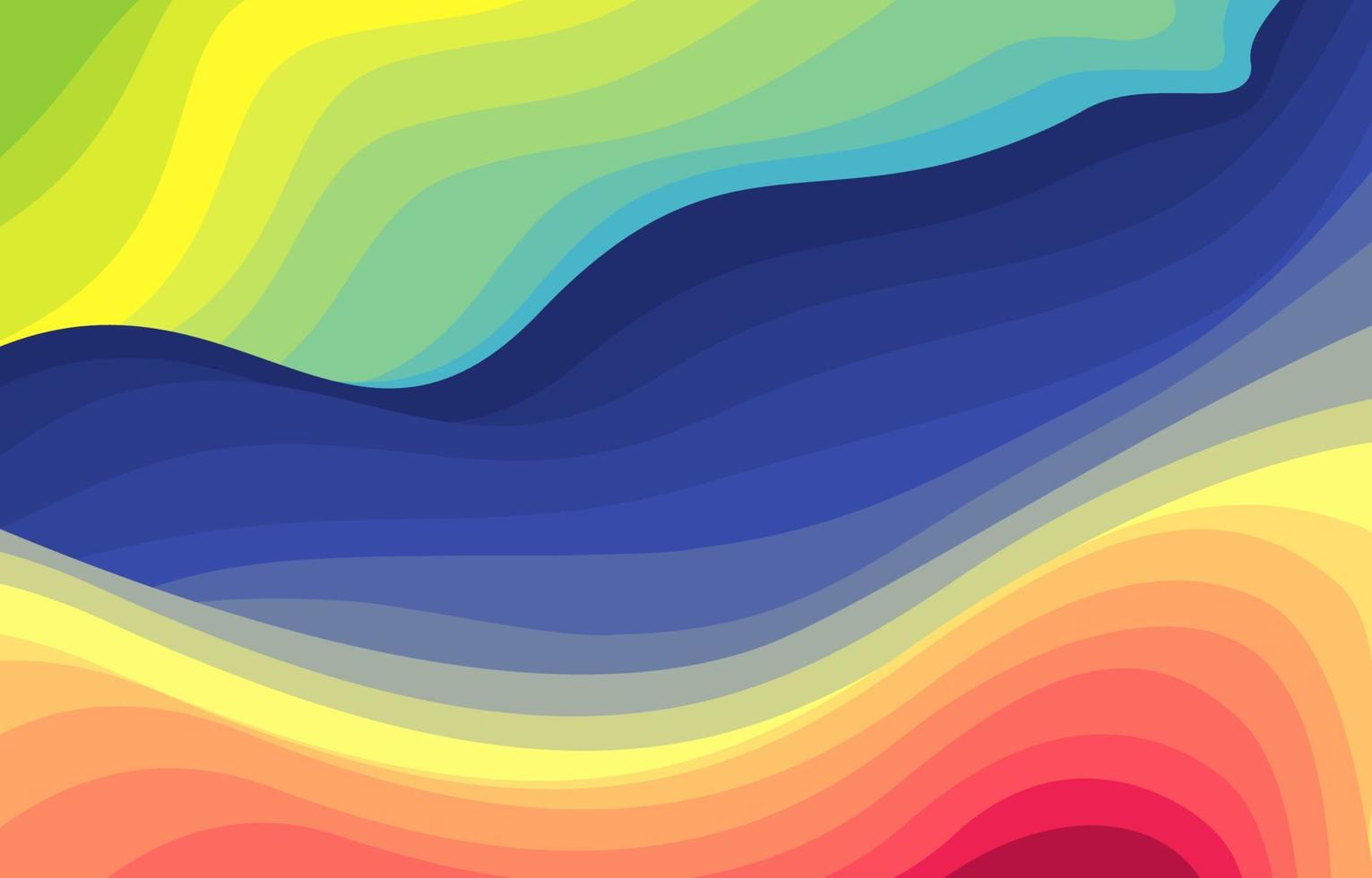 fondo abstracto en capas de arco iris vector