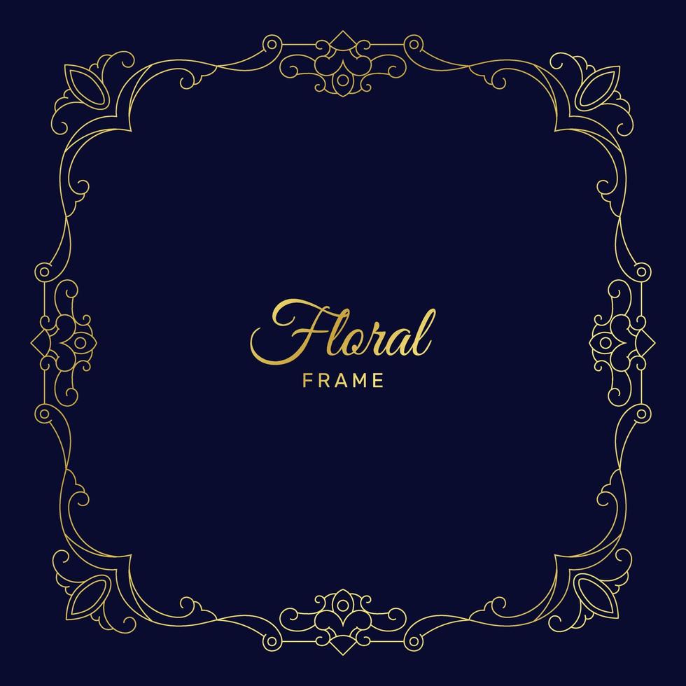Abstract golden floral frame background. -  Vector. vector