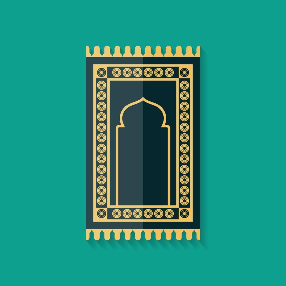 Prayer Rug Flat Design Ramadan Icon. - Vector. vector