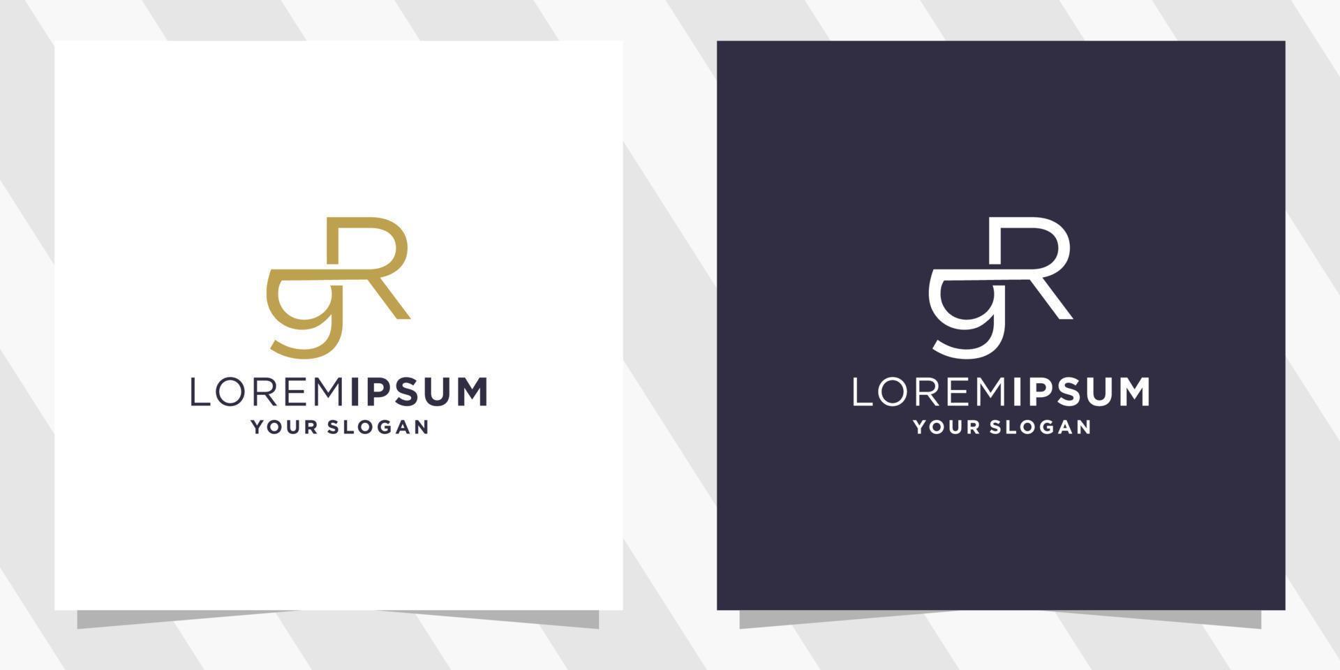 letter gr logo template vector