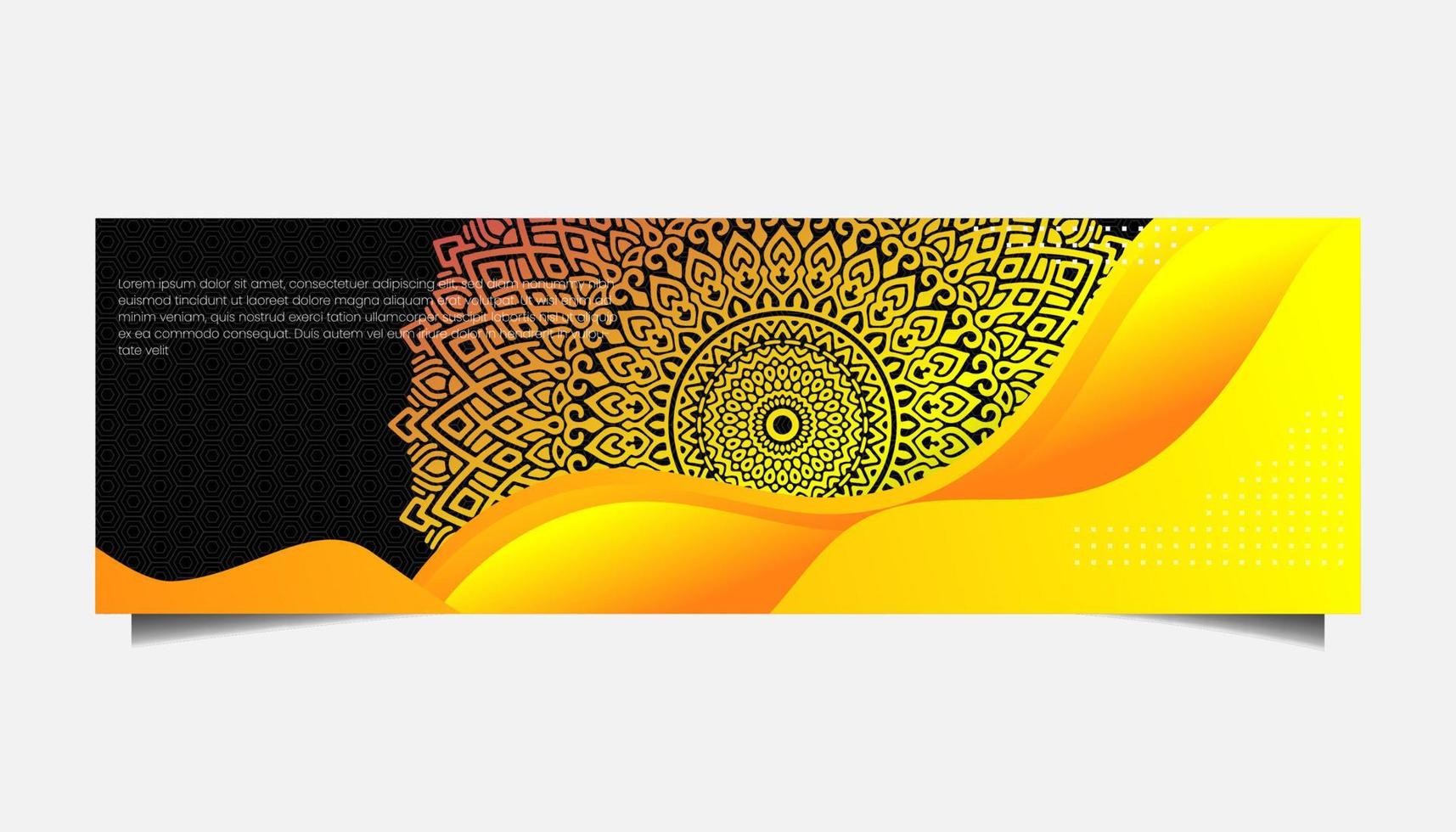 Mandala ornate background for web banner business vector