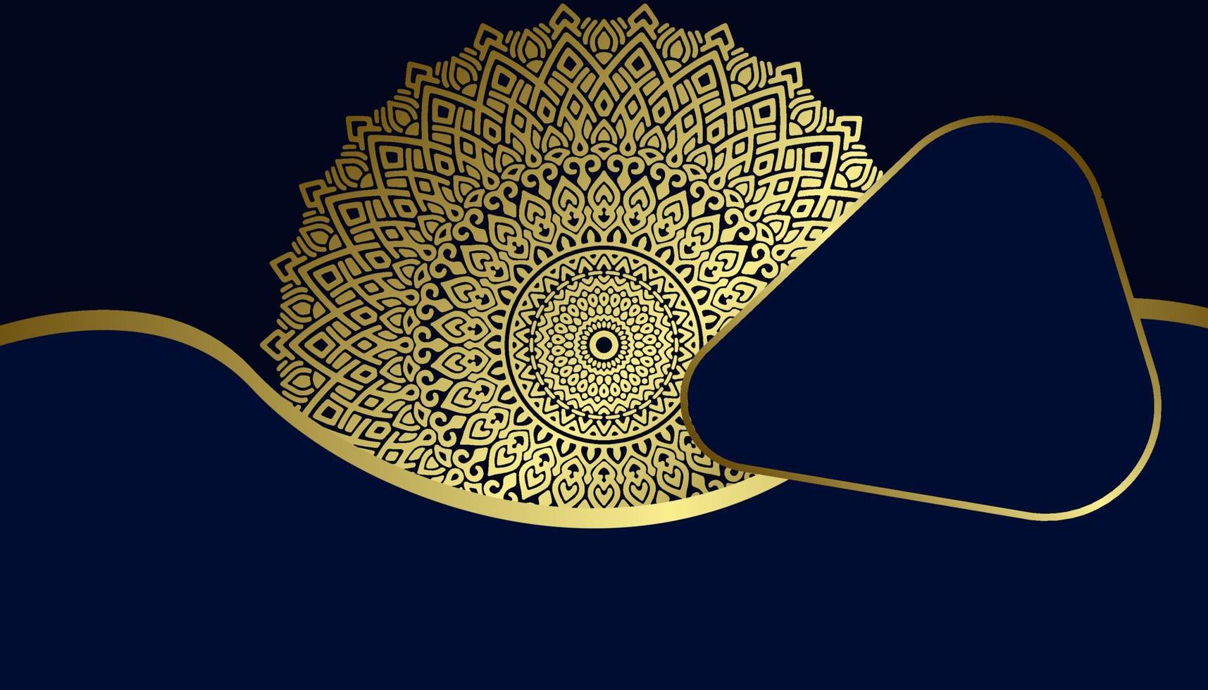 fondo adornado de mandala para negocios de banner web vector