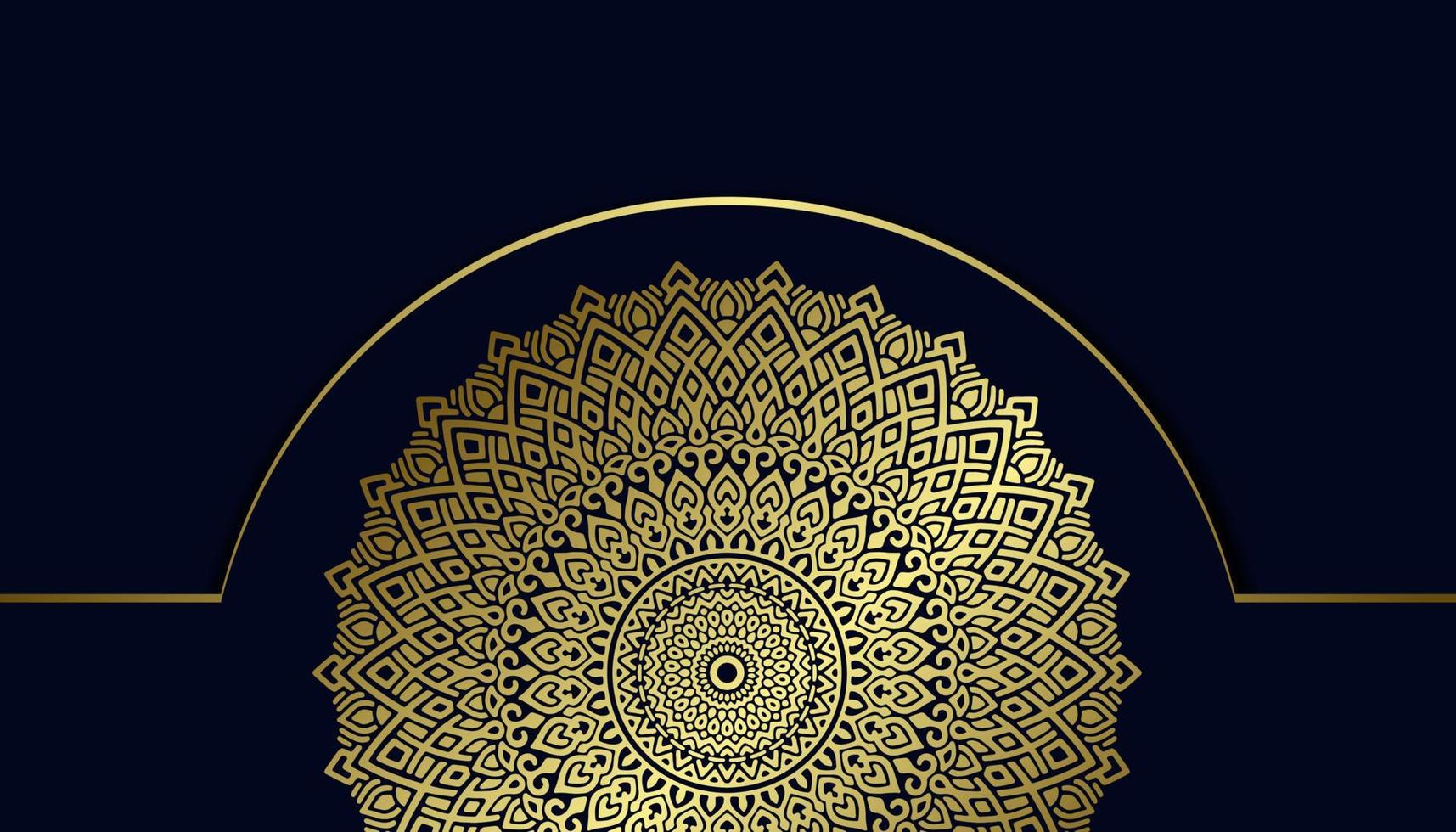 fondo adornado de mandala para negocios de banner web vector