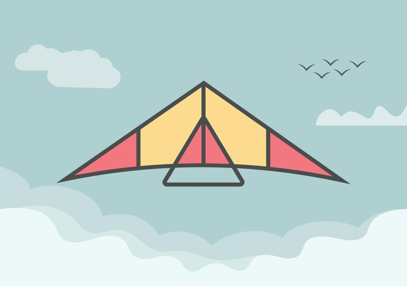 Hang Gliding Vector Icon Other Object Design.