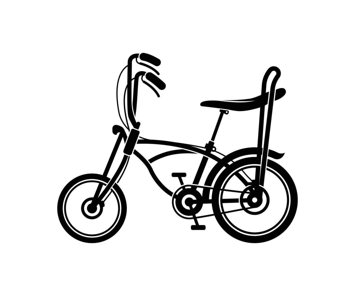 imágenes de bicicleta con asiento de banana, símbolo de ilustración de bicicleta con asiento de banana, ilustración vectorial sobre fondo blanco. vector