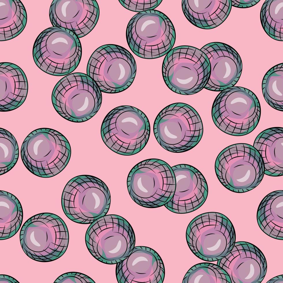 bolas de cristal de patrones sin fisuras. fondo de formas decorativas. vector