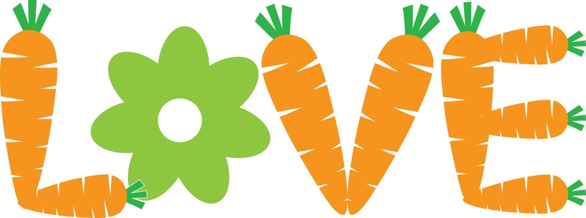 Carrot Bunny Love vector