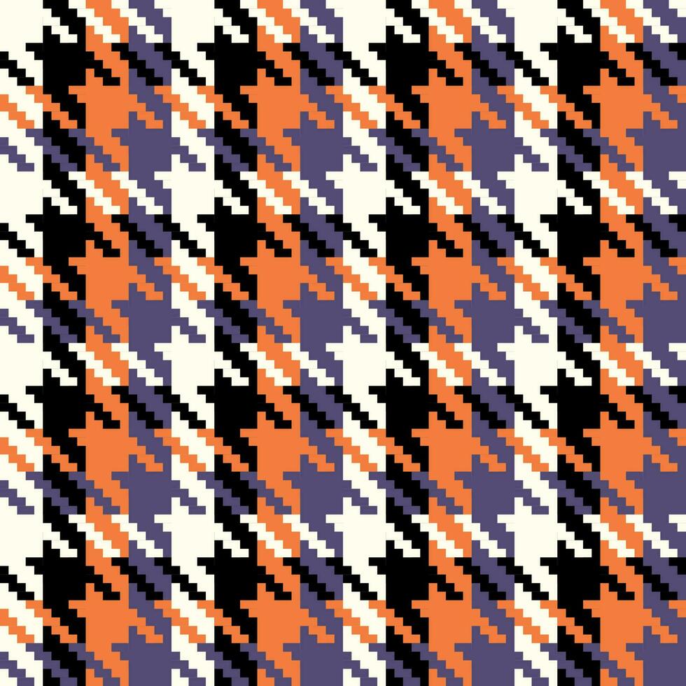 líneas tejidas sin costura blanco negro naranja púrpura para halloween vector