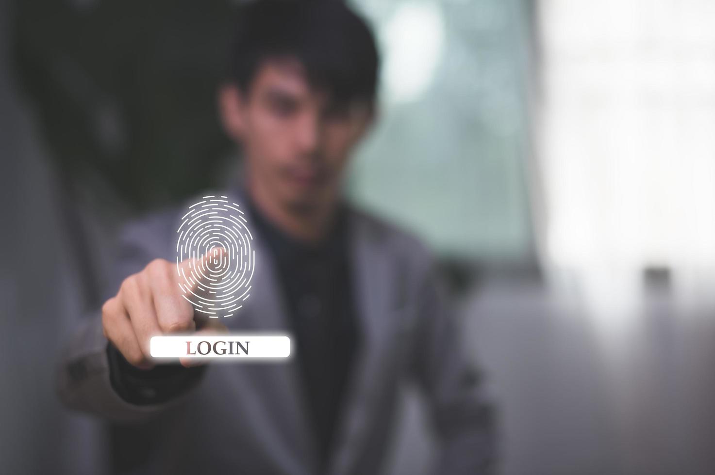 Login or Register Login to the system with the online digital world, metaverse security protection system. photo