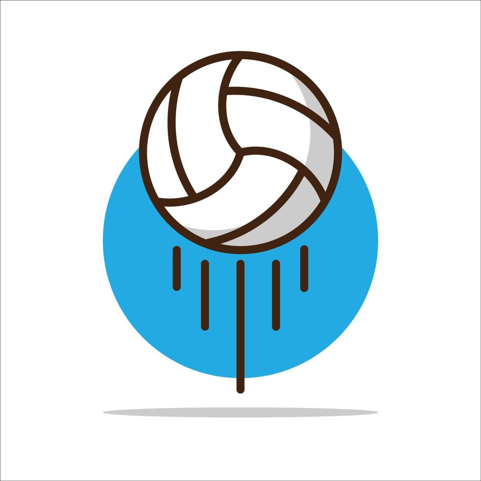 Ilustraciones de voleibol icono vector