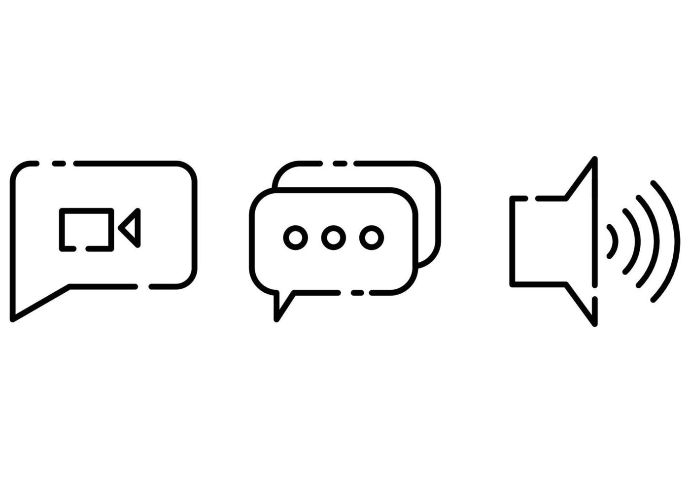 Communication Icon set vector