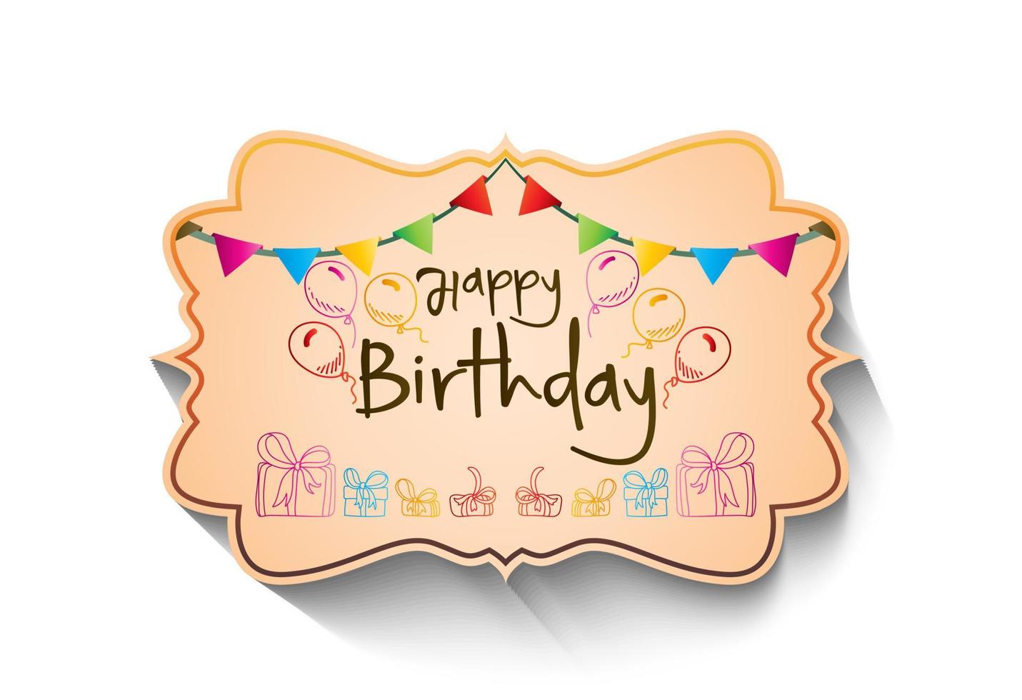 tarjeta de feliz cumpleaños vector