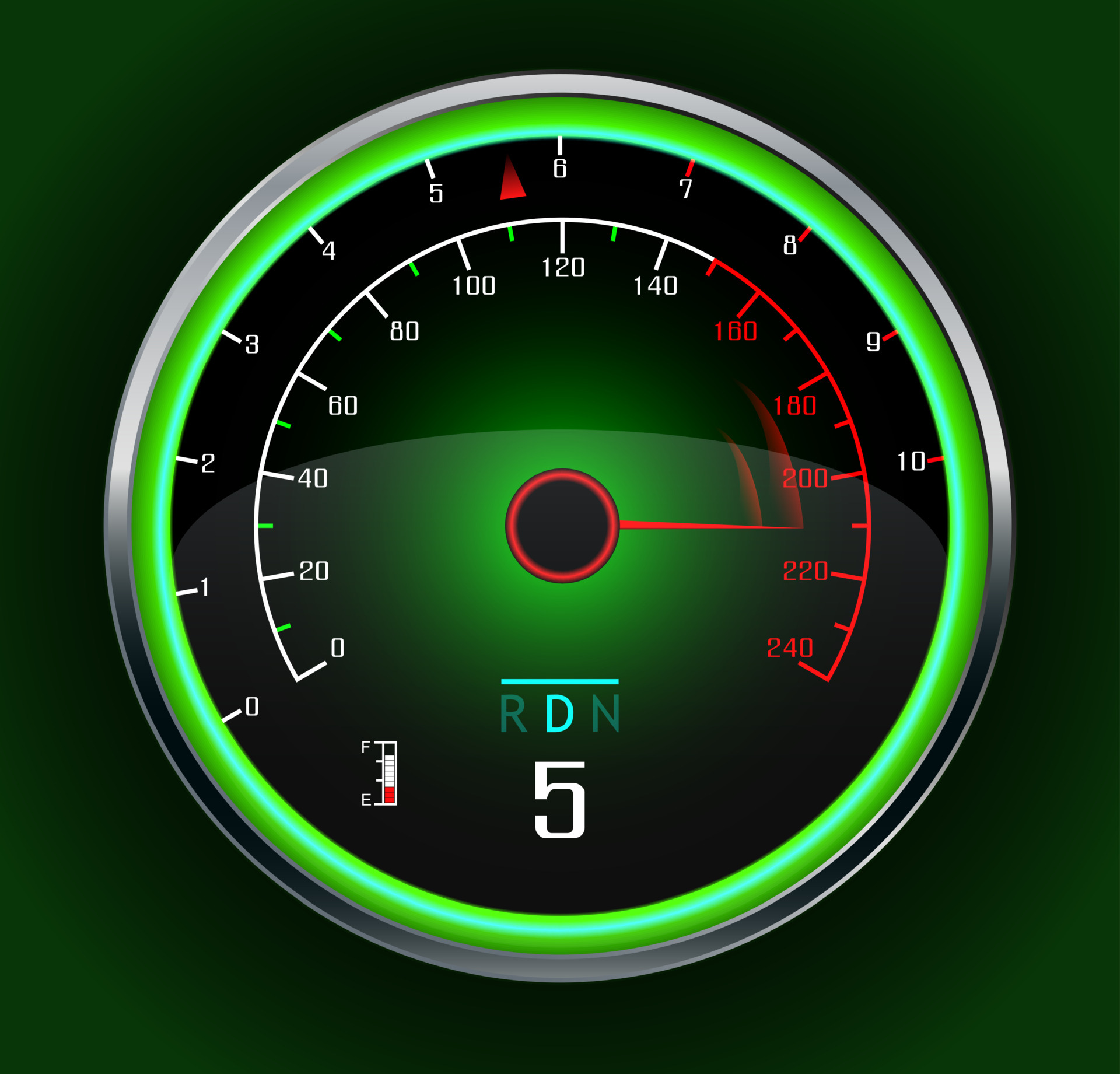 Racing car Speedometer on dark green.Vector 6572033 Vector Art at Vecteezy